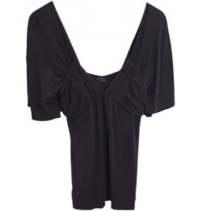 cdr Shirt Women's Short Sleeve Tunic Top Brown Medium